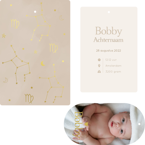 Labelkaart Foto Ovaal